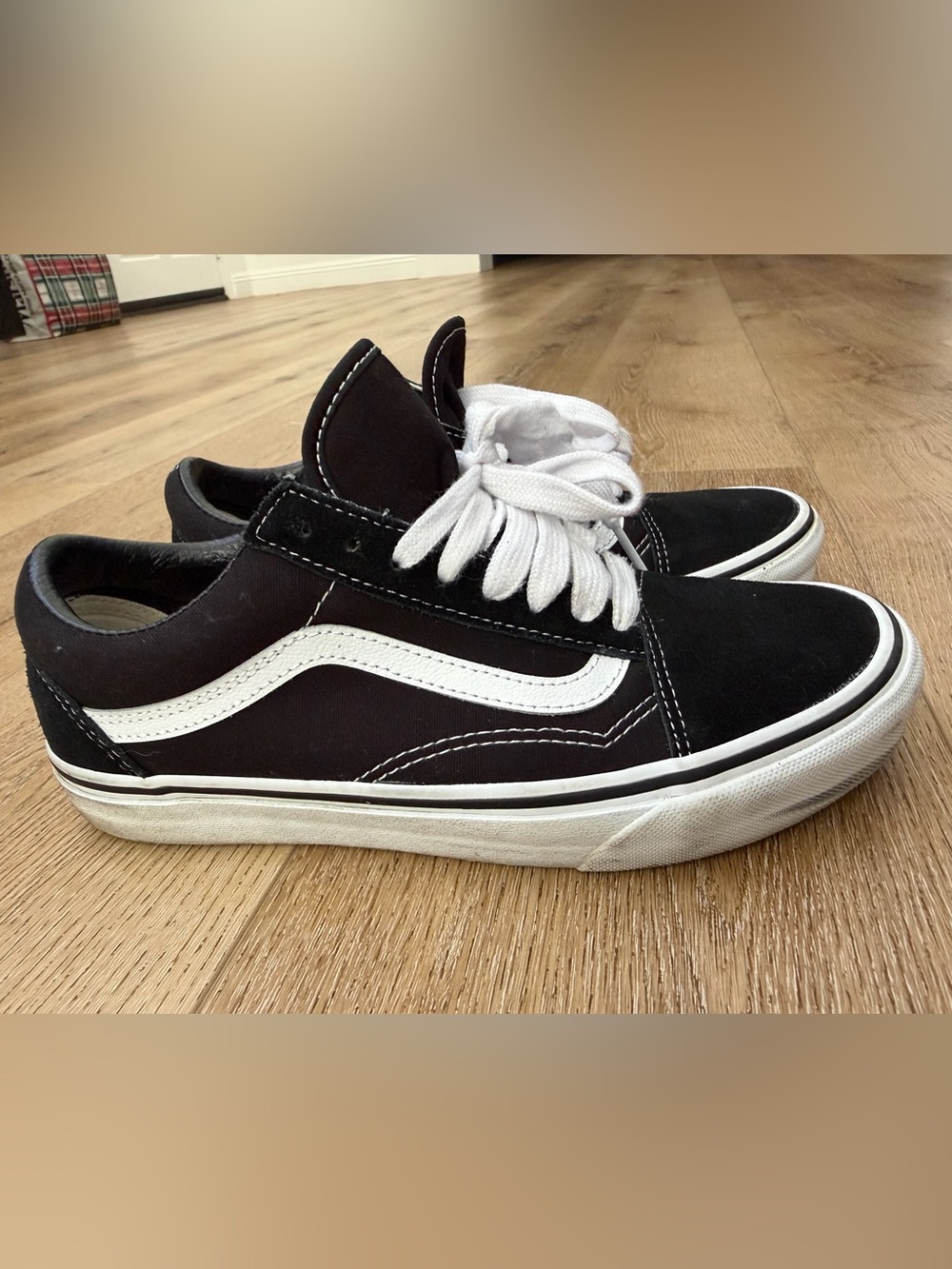 Vans Old Skool 8 Wide Black & True White Skate Sneakers